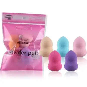 

5 Pcs Professional Beauty Gourd Sponge Makeup Blender Foundation Puff Multi Shape Sponges Puff Cosmetic Tools