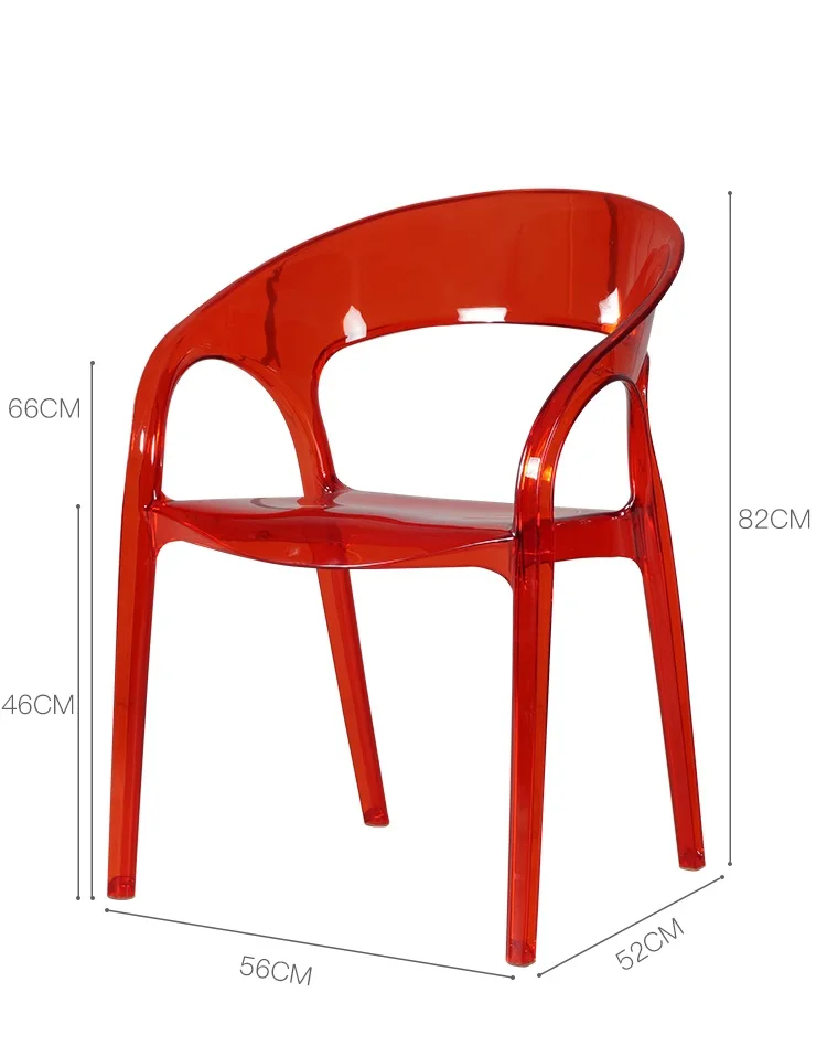 

100pcs PACK Candy Crystal Chair / Stackable Easy-to-Store Events Chair with Armrest / All Plastic Made