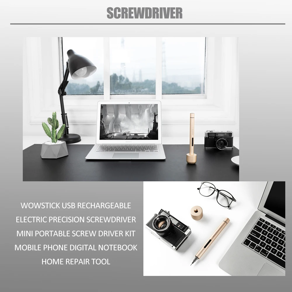 WOWSTICK USB Ручной инструмент перезаряжаемый Электрический прецизионный отвертка Мини Портативный отвертка ремонтный инструмент