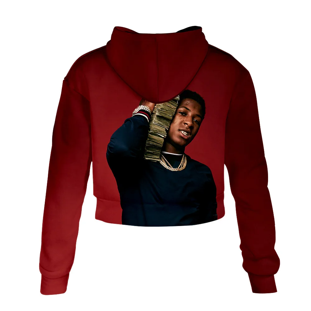 Трансграничной Лидер продаж Америка певица youngboy ни разу не ломались снова 3D Цвет трафаретной печати с завышенной талией с капюшоном