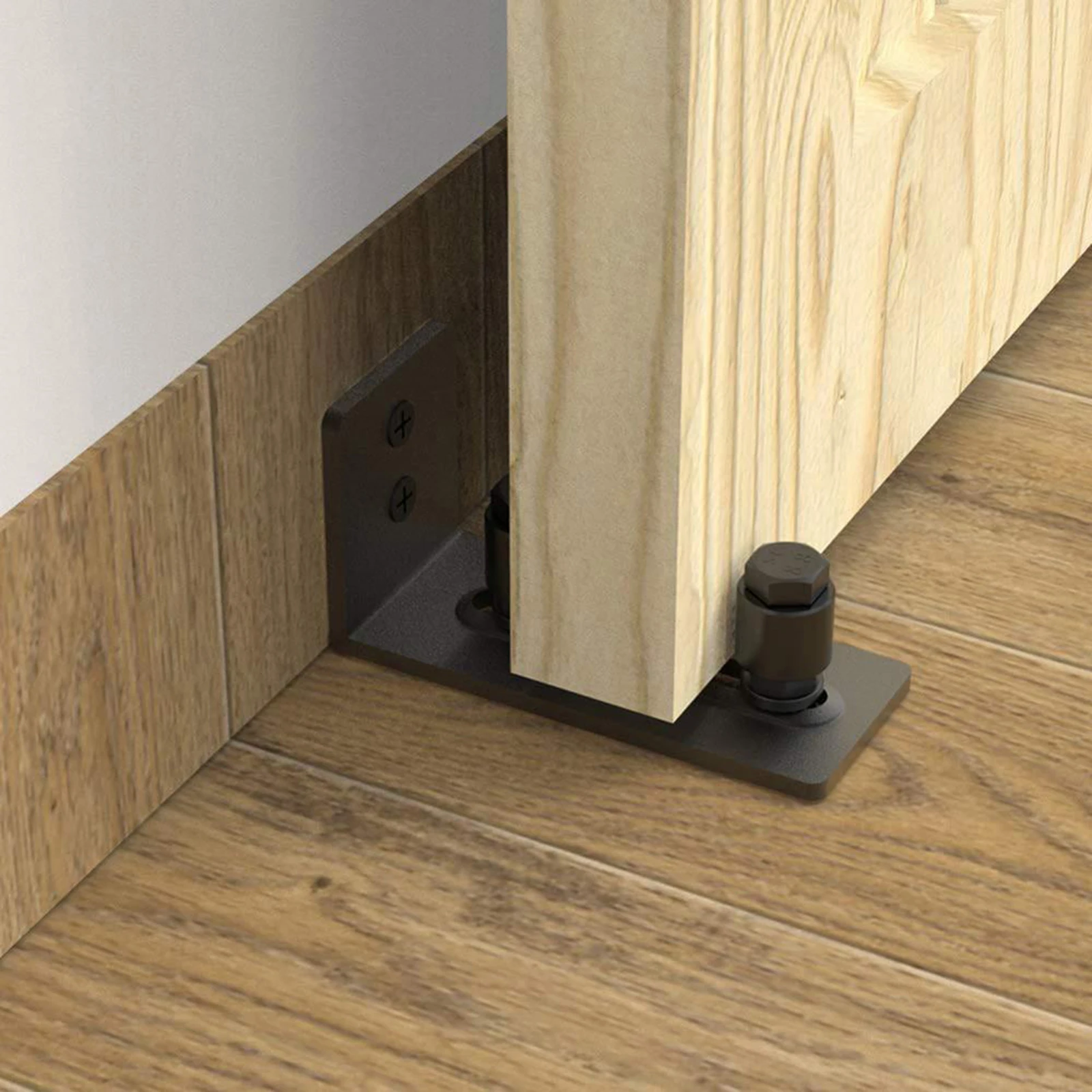 Flexible Adjustable Wall Mount Sliding Barn Door Bottom Floor Guide