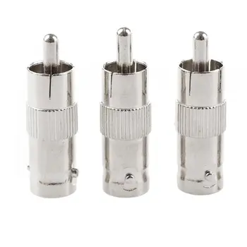 

4 pcs x BNC FEMALE TO RCA PHONO MALE CONNECTORS CCTV CABLE DVR