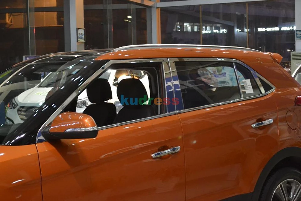 Для hyundai Cantus Creta ix25- автомобиля полное украшение окна полосы покрытие из нержавеющей стали внешние аксессуары для автомобиля Стайлинг