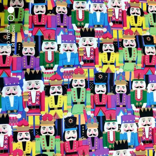 50X105 см, хлопковая ткань с принтом «Щелкунчик» для маленьких девочек, одежда, домашний текстиль, чехлы для подушек, сумки, DIY-BK687