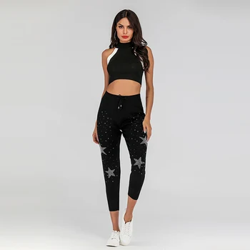 

Summer Fashion Casual Women Black workout Pants Leggings Ladies Femme Thin Ankle-Length Pants Pencil Pants W0156