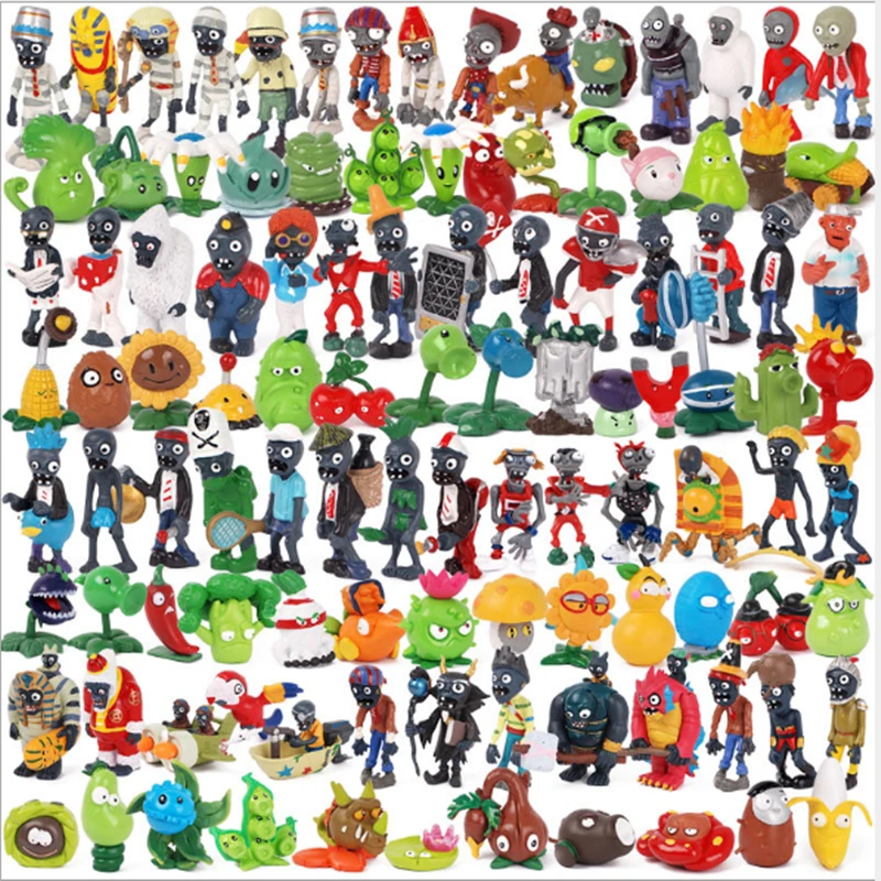 

14 Styles of Plants vs zombies toy action figures cartoon solid PVC hand handles peripheral dolls cars display anti-drop gifts