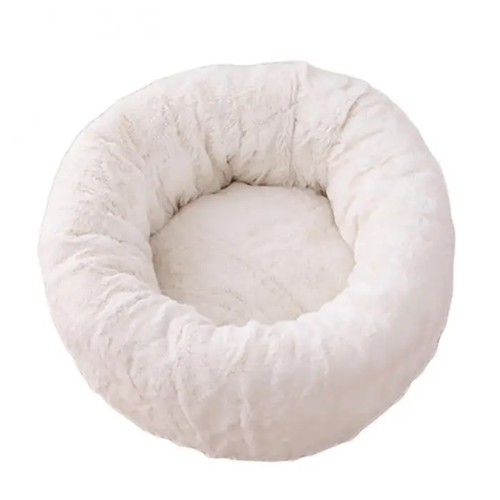Теплый пончик Cuddler кошки собака кровать плюшевая собака Успокаивающая кровать Pet спальный коврик трость делла леттиера дель Гатто дель латте rotondo UYT магазин