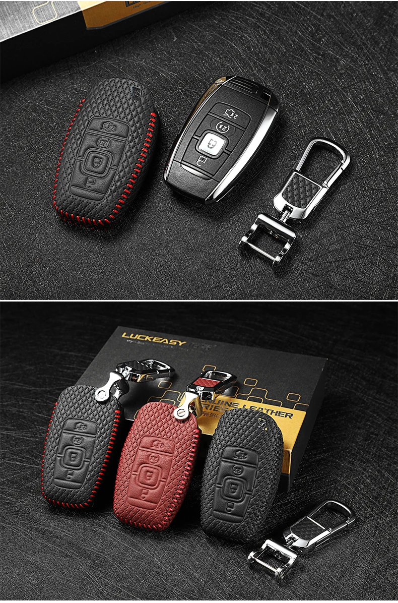 Luckeasy кожаный чехол для ключей lincoln MKZ MKC автомобильный держатель Чехол с дистанционным управлением G3