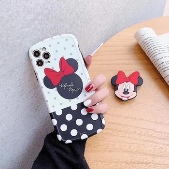 

High quality minnie Bow Wave point arc soft Silicon Phone Case For apple iphone 7 8 Plus X XS XR MAX 10 11 Pro Anti-fall cover