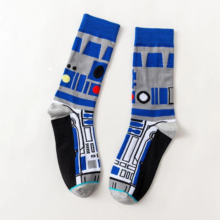 Star Wars Movie Stockings Master Yoda R2-D2 Cosplay Socks Wookiee Jedi Knight Novelty Men's Women's Socks Spring Autumn Winter