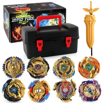 

Gyro toy can be DIY with 8PCS set limited gold version children's storage box toolbox gyro