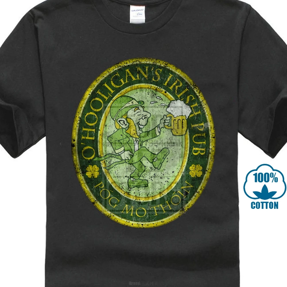 Ohooligans Irish Pub Винтажная футболка Ирландия Белфаст Дублин пивная Футболка с принтом