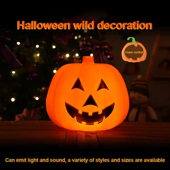 

Halloween Pumpkin Toy Lamp Animated For Home Party Decor New Arrival Light Voice-activated Luminous Lantern Decoration Ornaments
