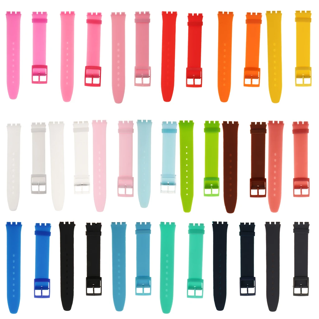 

16mm Replace Strap Sport Silicone Smart Wrist Watch Bands for Casual Watches