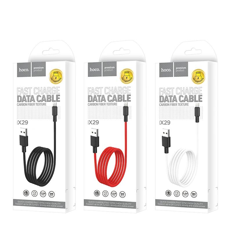 HOCO X29 33 шт./лот 1 м USB кабель для iPhone type C кабель Micro кабель для samsung USB C кабель USB кабель
