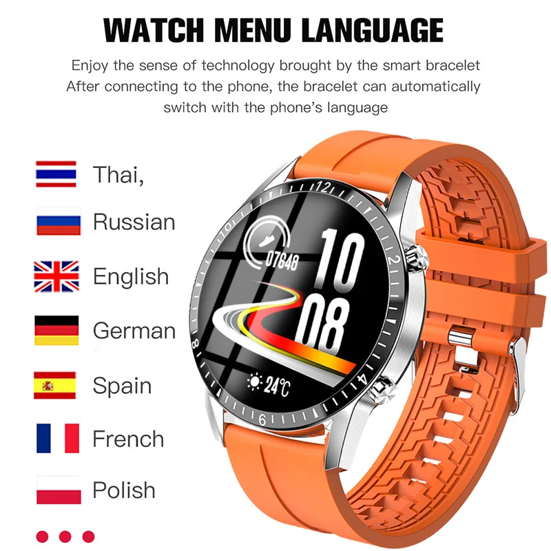 LIGE Bluetooth Phone Smart Watch Men Waterproof