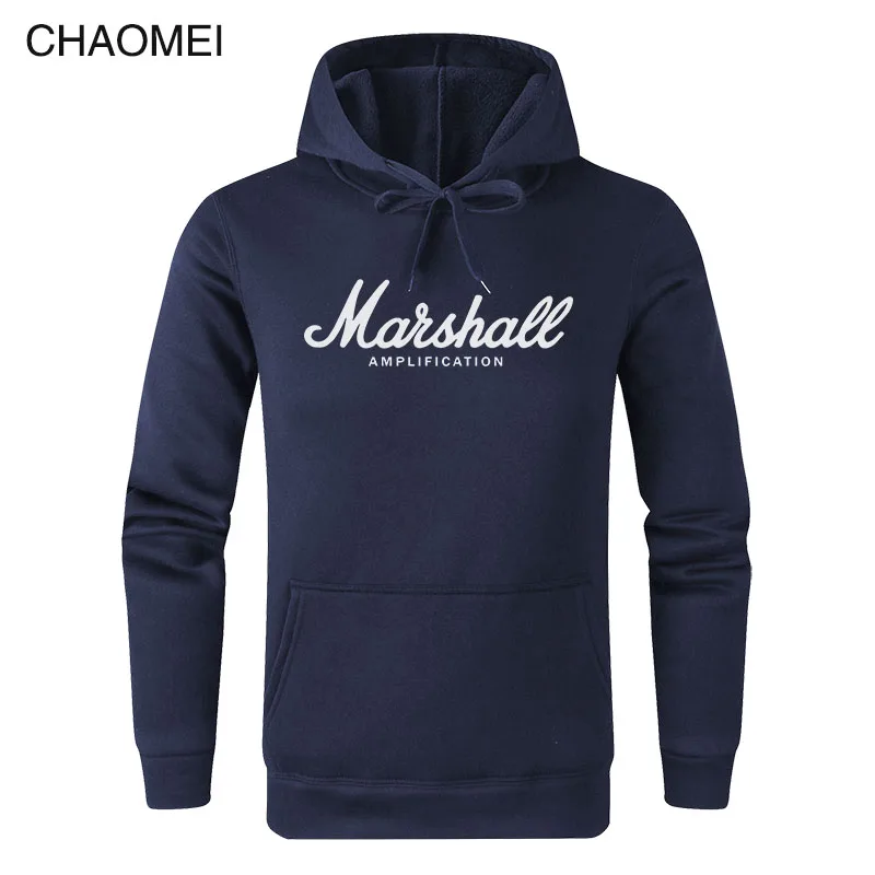 Новинка года; сезон весна-осень; Толстовка Marshall с капюшоном для мужчин; толстовки с усилением; мужская Тонкая толстовка с капюшоном в стиле хип-хоп; брендовая уличная одежда; C122
