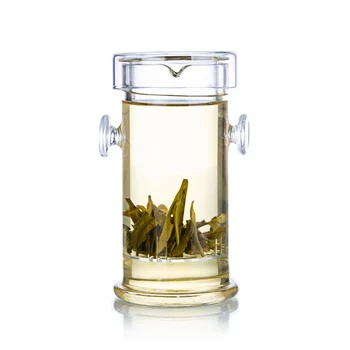 

1x 200ml Double Handle Ears Heat-Resisting Glass Teapot Water Coffee Tea Pot with infuser with Round Lid