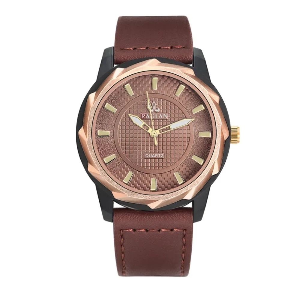 Новое поступление Мужские Спортивные Повседневные часы, кожа ремень мужские часы в деловом стиле Модный циферблат Мужские кварцевые наручные часы Relogio Masculino A15