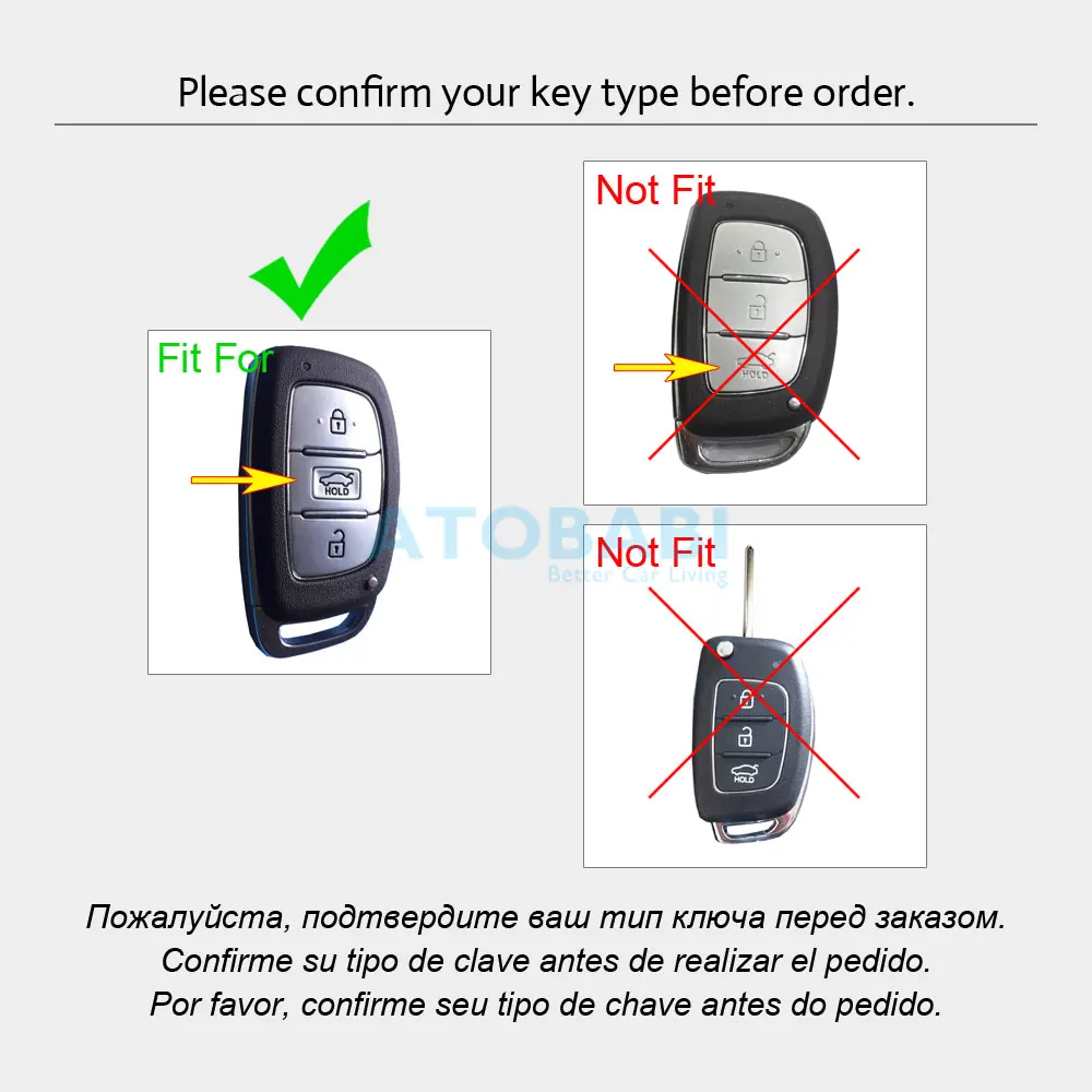 Кожаный чехол для ключей автомобиля hyundai IX20 IX30 IX35 I40 IX25 Tucson Elantra Verna Sonata 3 кнопки