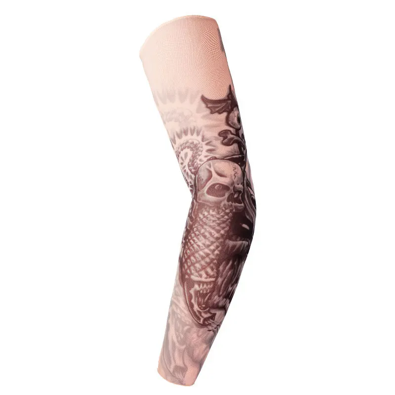 

2019 New Arm Warmer Unisex Quick Dry UV Protection Outdoor Temporary Fake Running Arm Sleeve Skin Protective Nylon Tattoo Sleeve