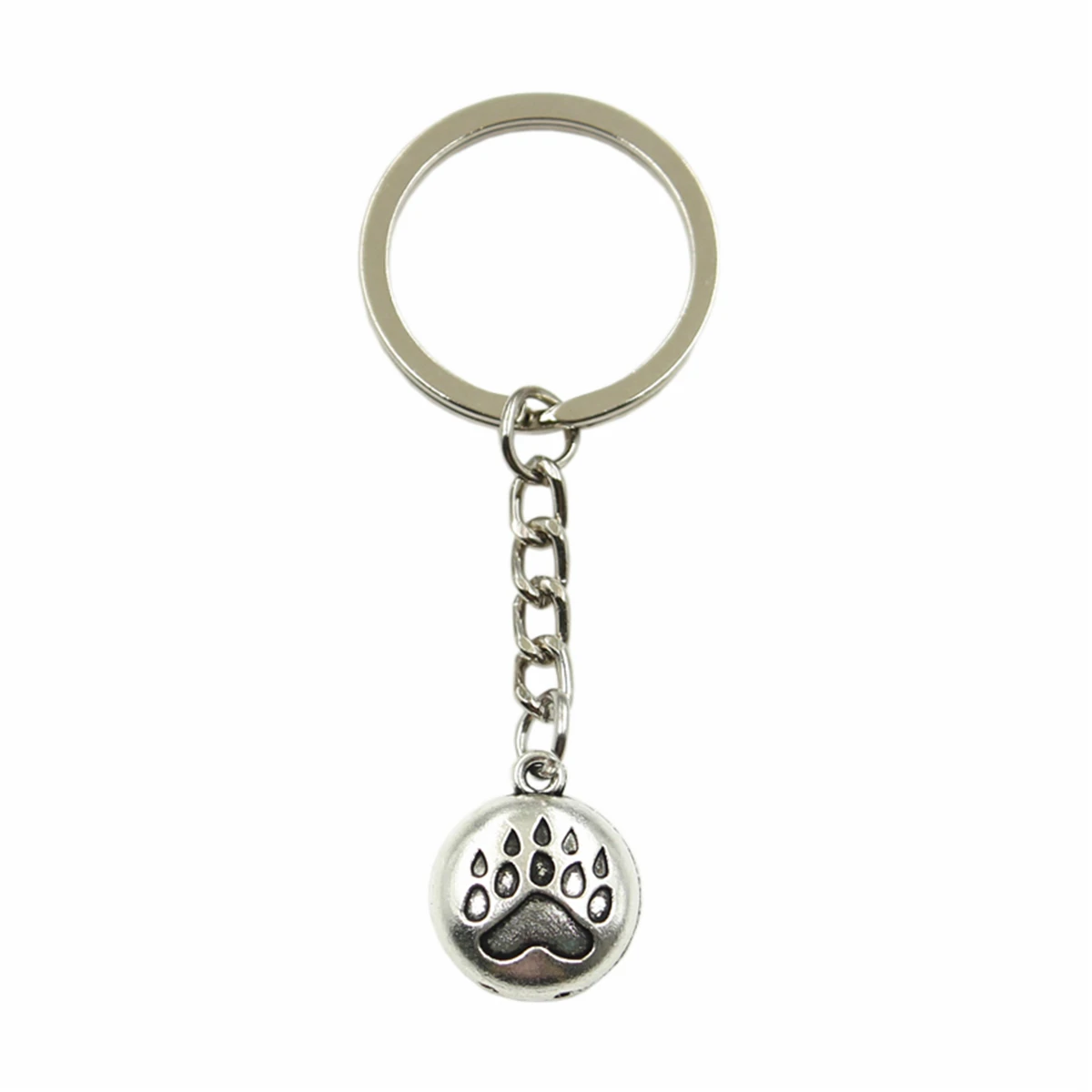 New Hot Men Key Ring Metal Chain Keychain Gift Jewelry Silver Color Bear Paw Pendant Great Promotion | Украшения и аксессуары