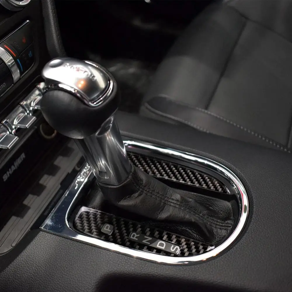 Для Ford Mustang- автомобильные аксессуары, скорость полета, углеродное волокно, автомобильная панель переключения передач, рамка, наклейки, наклейки для автомобиля, Стайлинг