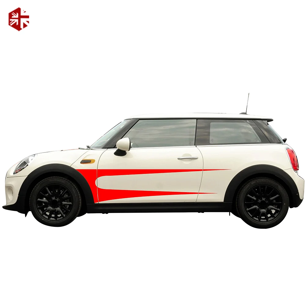 2X Car Styling Door Side StripeSticker Body Graphics Vinyl Decal For MINI Cooper S F56 2014-present One JCW Accessories
