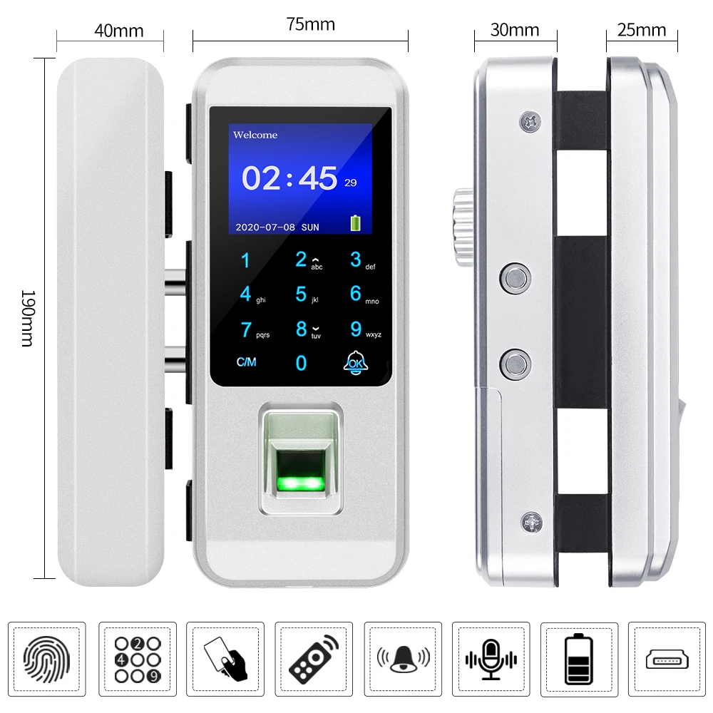 RFID Электрический дверной замок Smart Keyless Отпечатков пальцев замки USB электронный