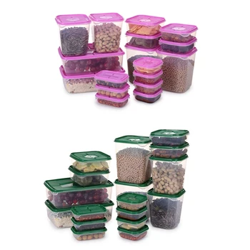 

17 Pcs/Set Food Containers Storage Box Sealed Crisper Fridge Preservation Fresh Box Organizer Container with Cover Kitchen Tools