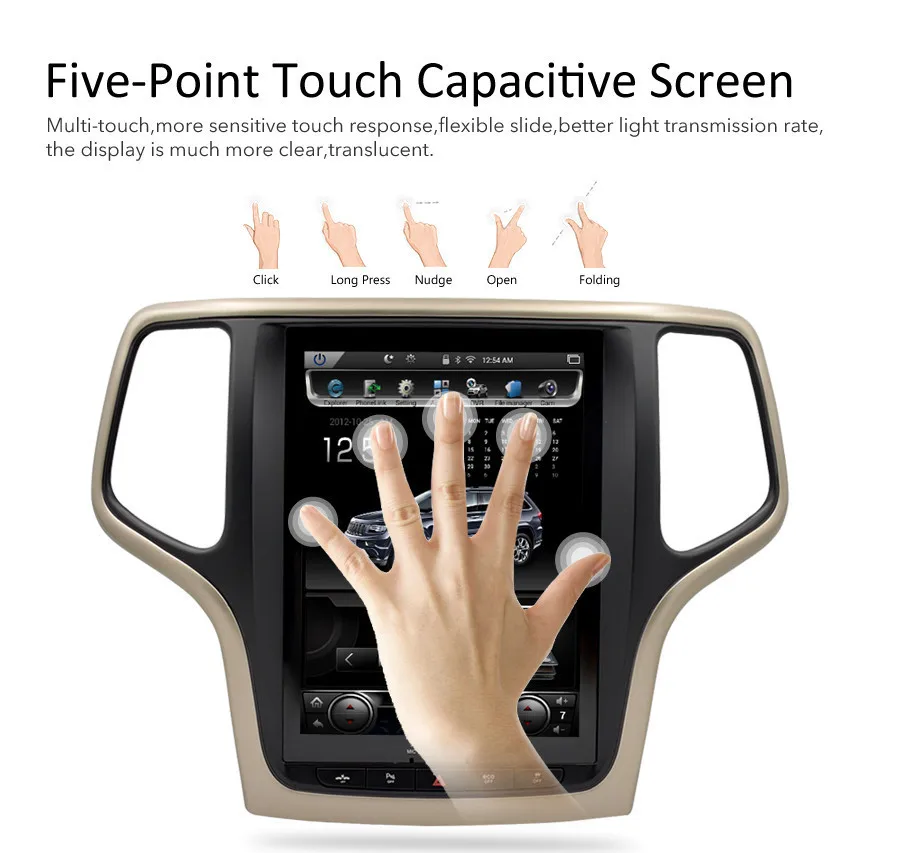 Clearance 10.4" Vertical Screen Android 7.1 Car Radio For Jeep Grand Cherokee 2013-2016 Auto Audio GPS Navigation Multimedia Player Stereo 6