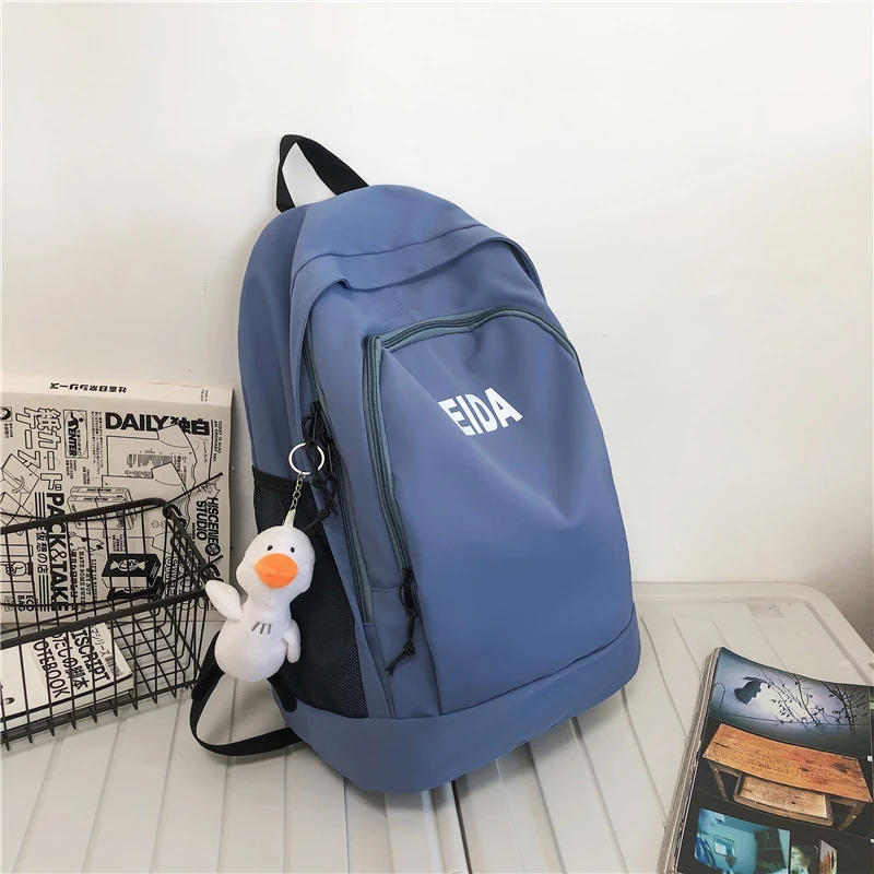 19 inch Cotton Fabric Minimalist Backpack Schoolbag