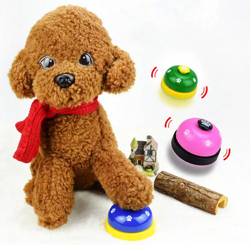 Pet Call Bell Dog Toys IQ Training Dog Cat Feeding Ringer Educational Toy Pets Toys Interactive Bell Eating Food FeederNew-1