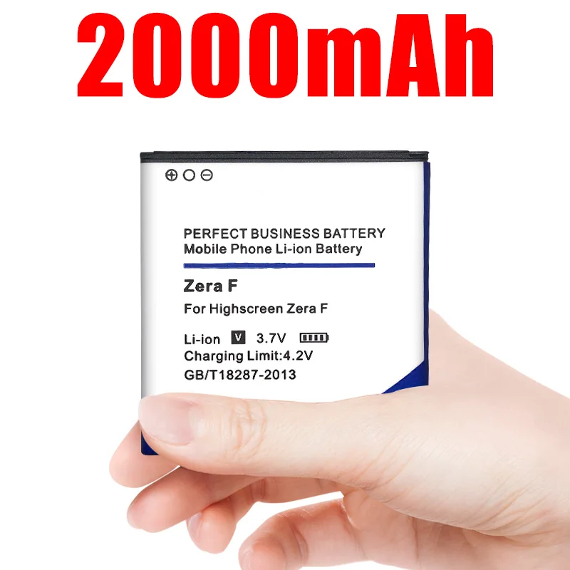 2000mAh запасная батарея для мобильного телефона для Highscreen Zera F