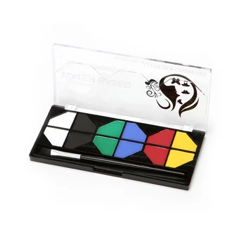 

6 Colors Safe Non-Toxic Face Paint Kit with Brush Body Painting Palette Water Based Facepaint for Makeup Party Art Supplies