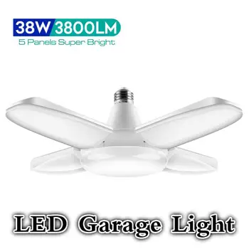 

Super Bright Industrial Lighting38W E26 Led Fan Garage Light 3800LM 85-265V LED High Bay Industrial Lamp With 4 Ajustable Panels