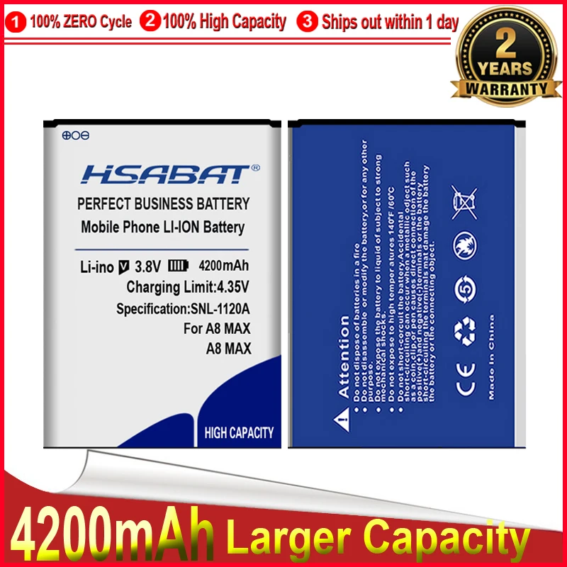 HSABAT 100% новый 2900mAh ~ 4200mAh аккумулятор для Blackview A8 батареи MAX|Аккумуляторы мобильных