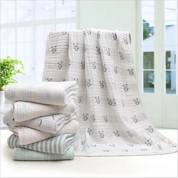 

6 layers 105*105 cm gauze muslin baby blanket kids sleeping blanket newborn baby receiving blanket infant bedding blankets wrap