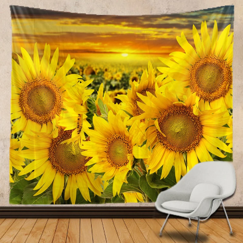 

big Beautiful Sunflowers Indian Mandala Tapestry Wall Hanging Bohemian Gypsy Psychedelic Tapiz Witchcraft Tapestry