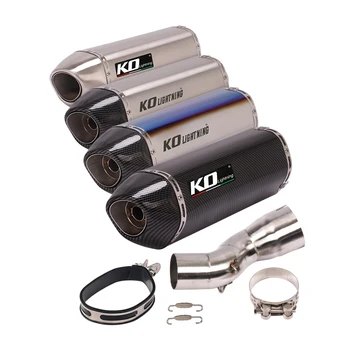 Slip On Motorcycle Exhaust Middle Link Tube And 51mm Vent Pipe Stainless Steel For BMW R1200GS R1200GS ADV 2013-2019