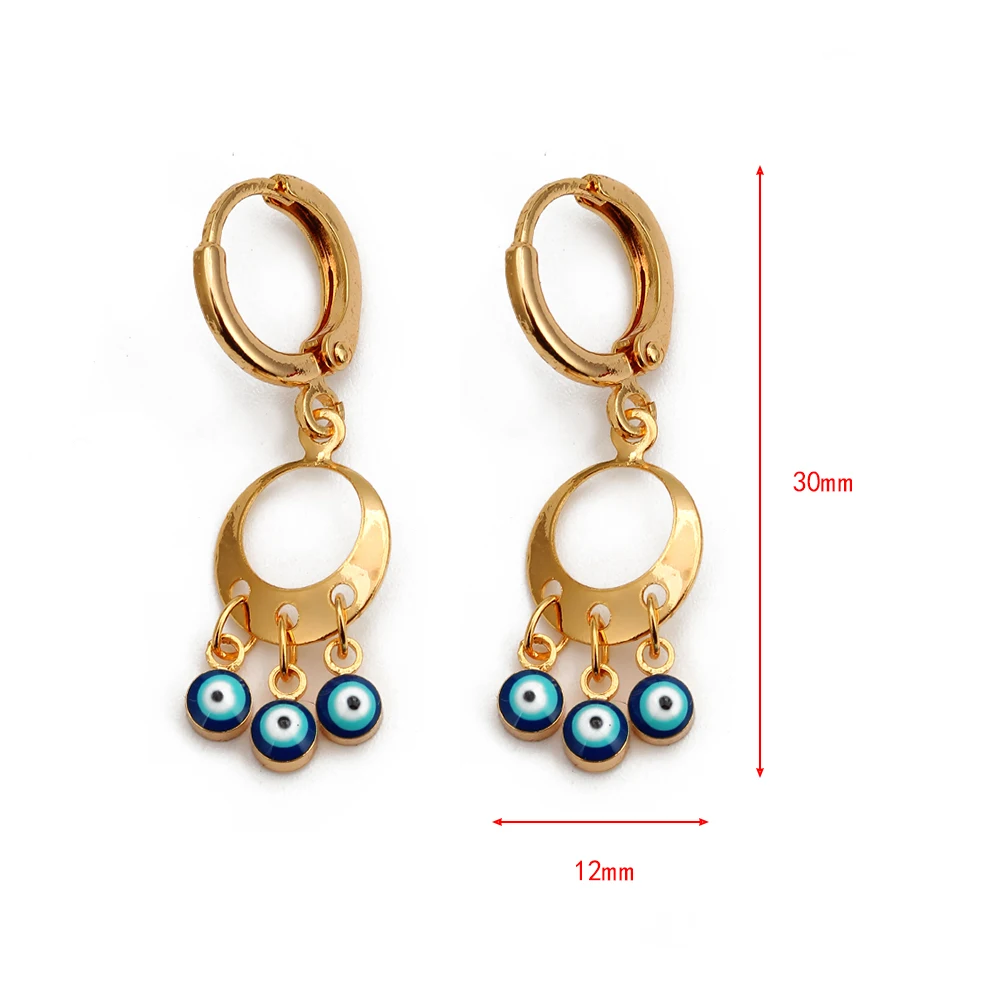 Lucky Eye Blue Evil Eye Tassel золотистые серьги-подвески цвет небольшой талисман висячие серьги ювелирные подарки для женщин девушек EY6554