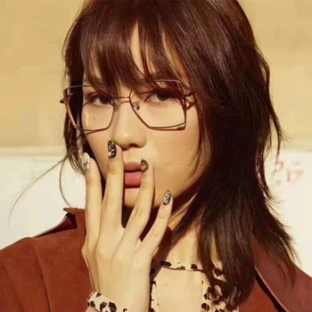 

blue light computer Glasses metal frame Transparent Diamond Glasses Frames For Women Brand Clear Lens eyeglasses 2019