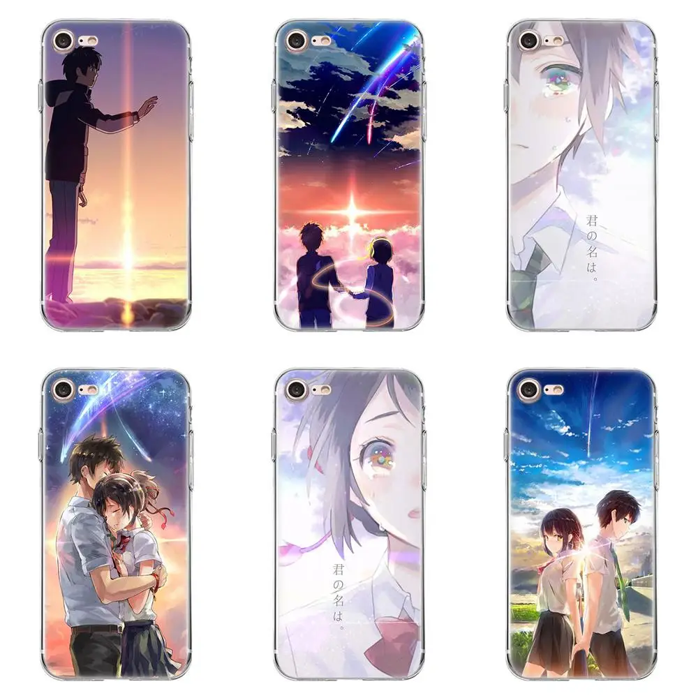 Ваш японский аниме для iPhone 4 4S 5 5C 5S SE 6 S 7 8 Plus X мягкий силиконовый прозрачный Модный