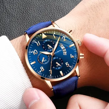 

Minimalist Watch Men's Luxury Business Watch Leather Band Quartz Wristwatch Bracelet Waterproof High Quality relogio masculino%