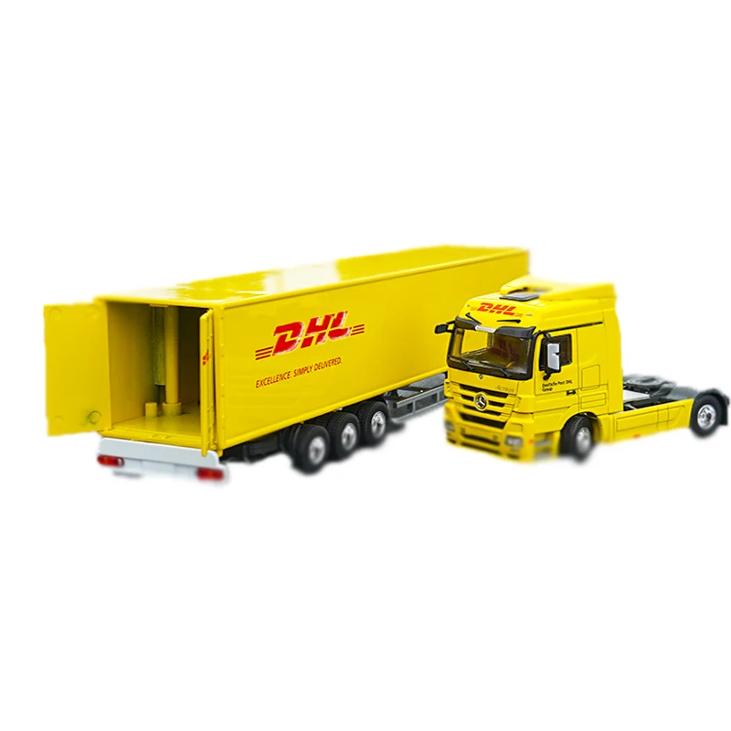Контейнеровоз DHL Sinotrans DHL высокая имитация 1/50 масштаб сплав модель грузовика-контейнеровоза детская коллекция игрушек для подарка дисплей