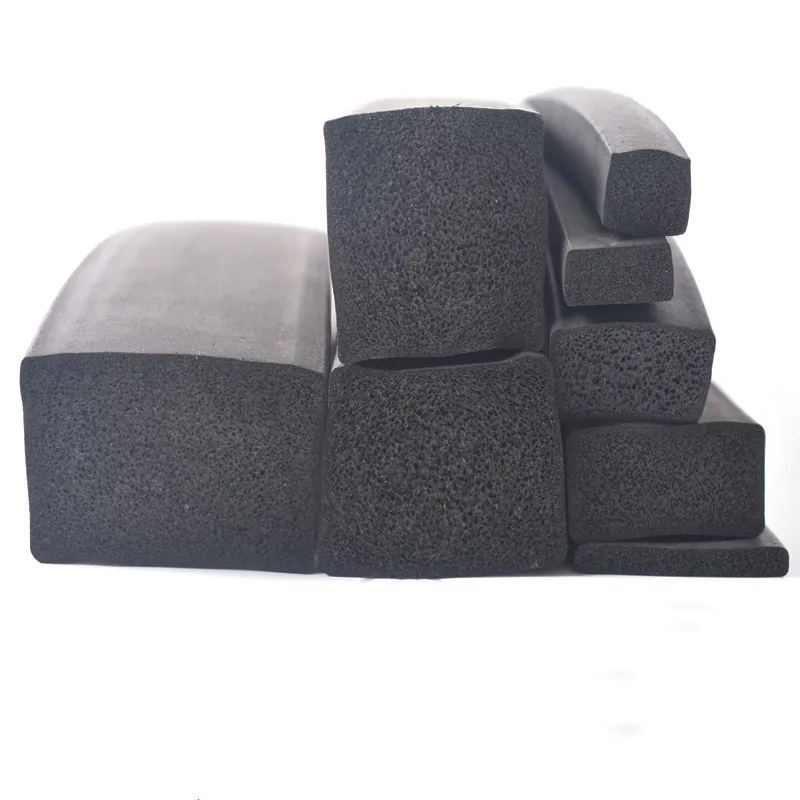 Barra de Esponja de Borracha Epdm Faixa de Vedação Impermeável para Armário Envio 20 mm 25 mm 30 mm 35 mm 40 mm 50 mm 1m Preto