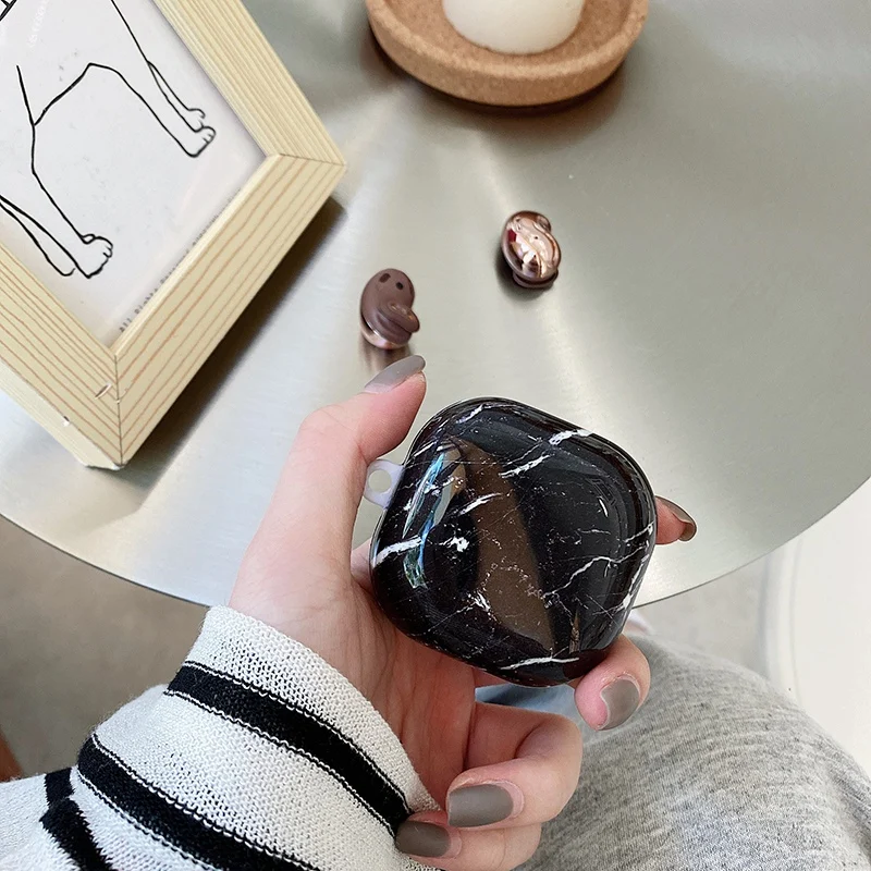 Earphone Case for Samsung Galaxy Buds Live Agate Marble Wireless Bluetooth Headset Protective Hard PC Cover