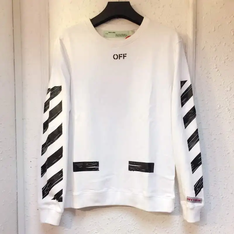 OFF-WHITE Высокая версия стрела религиозный Классический круглый вырез тонкий раздел хлопок Толстовка