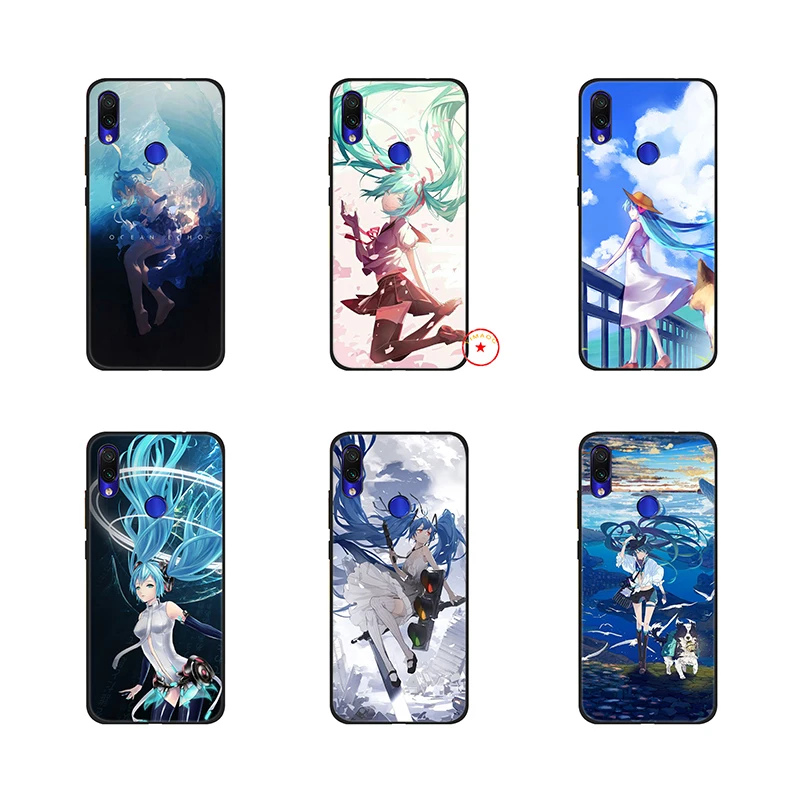 Hatsune аниме Мику Мягкий силиконовый чехол для Xiaomi Redmi Note 8 iPhone 7 6 Plus 5 iPad Pro для Redmi Note 4x 5A крышка