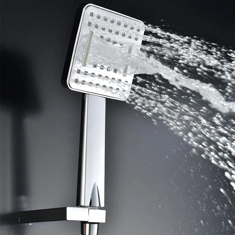 3 функции душевой набор для ванной светодиодный с цифровым дисплеем смеситель